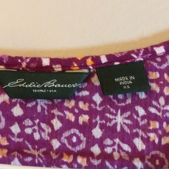 eddie bauer womens lot of 2 short sleeve button up blouses sz XS - Picture 2 of 10